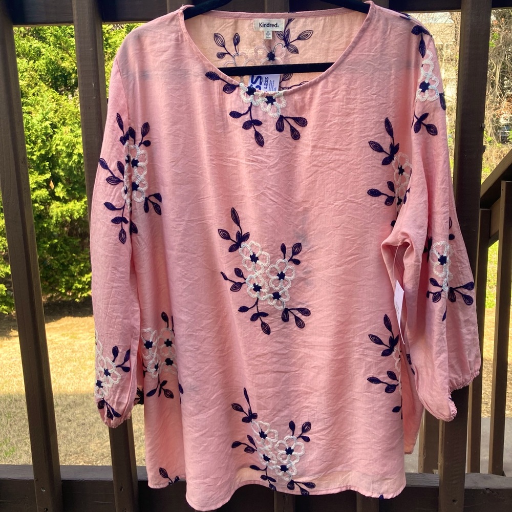 Plus size spring blouse, 3x